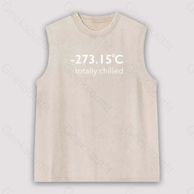 Totally Chilled Unisex Washed Tank Apricot / S