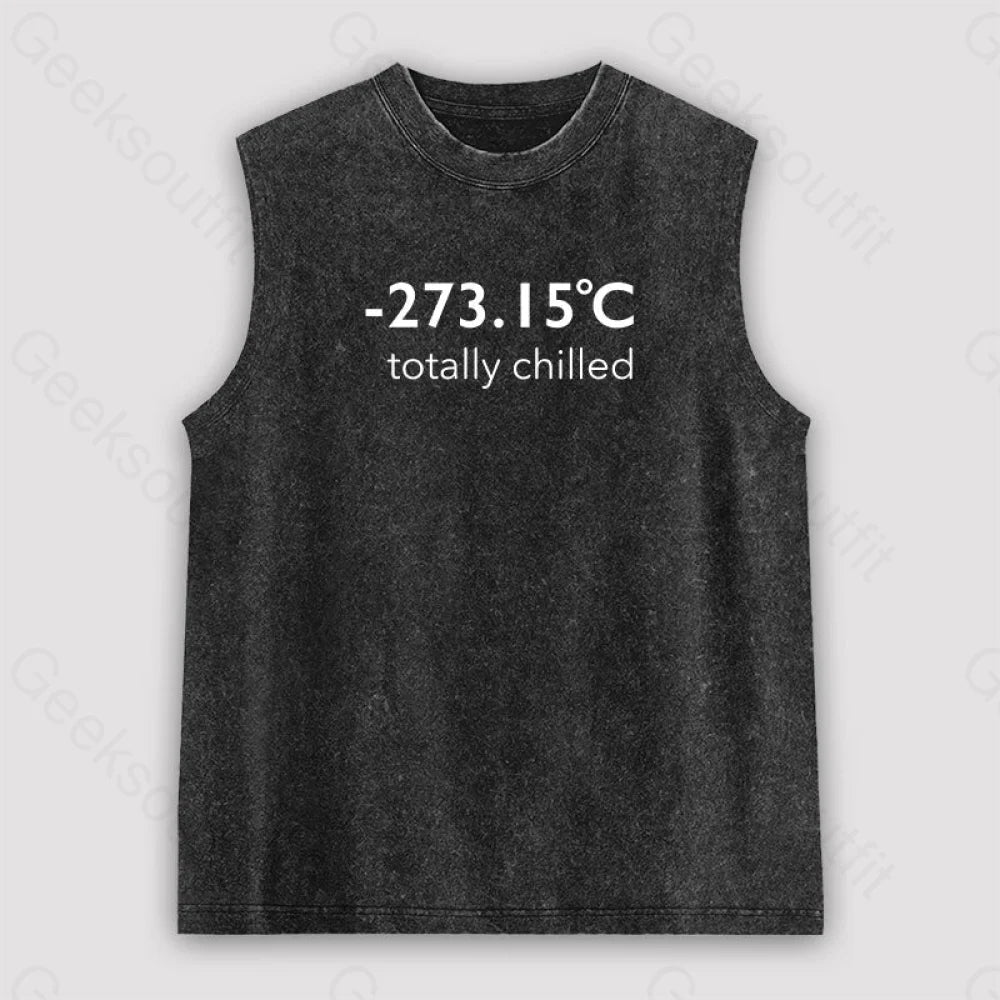 Totally Chilled Unisex Washed Tank Black / S