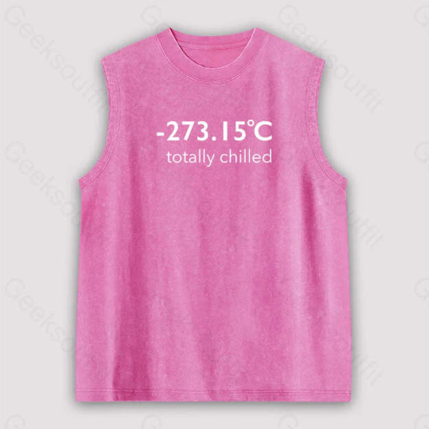Totally Chilled Unisex Washed Tank Pink / S