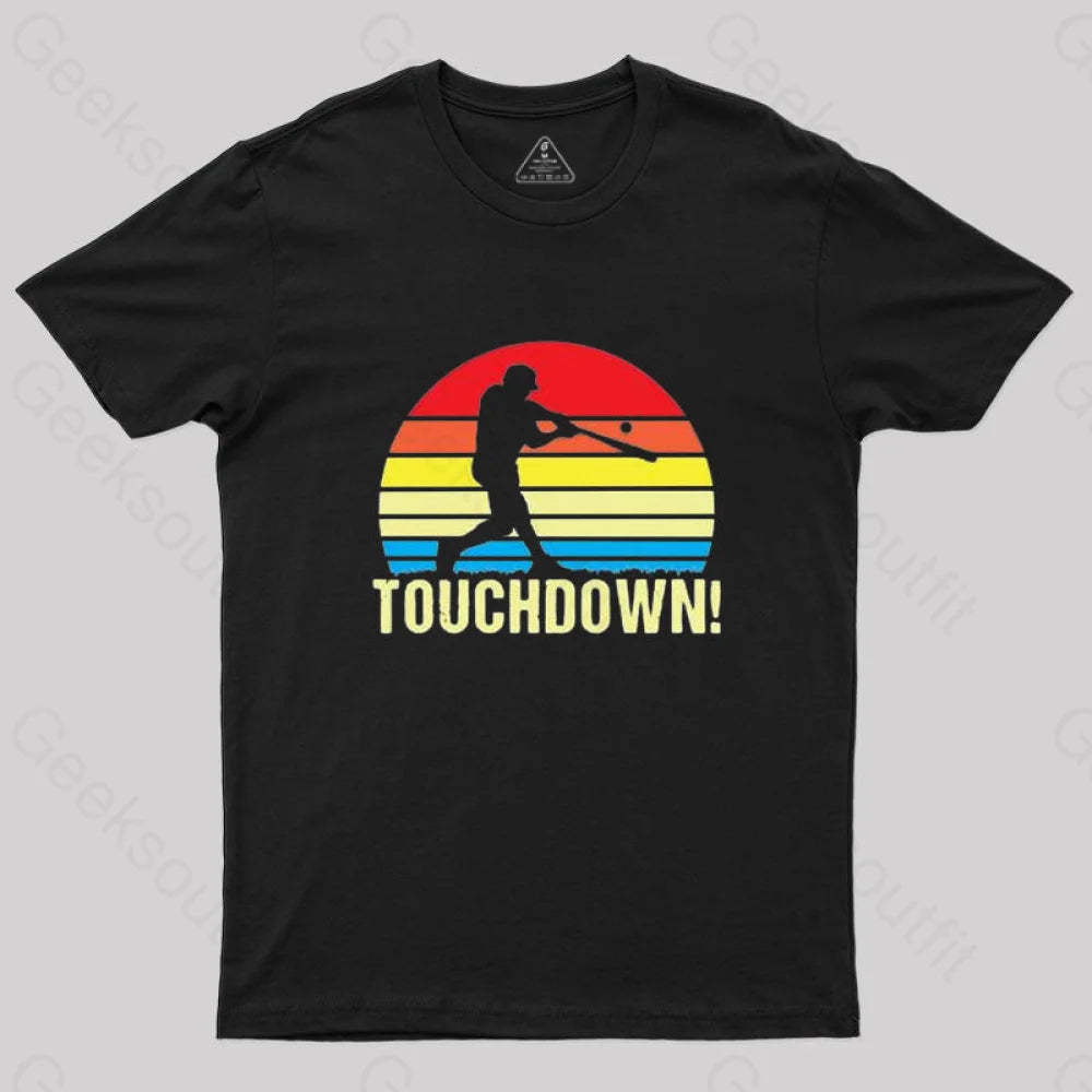 Touchdown Baseball T-Shirt Black / S