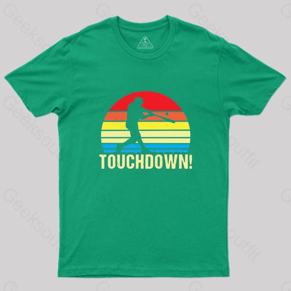 Touchdown Baseball T-Shirt Green / S
