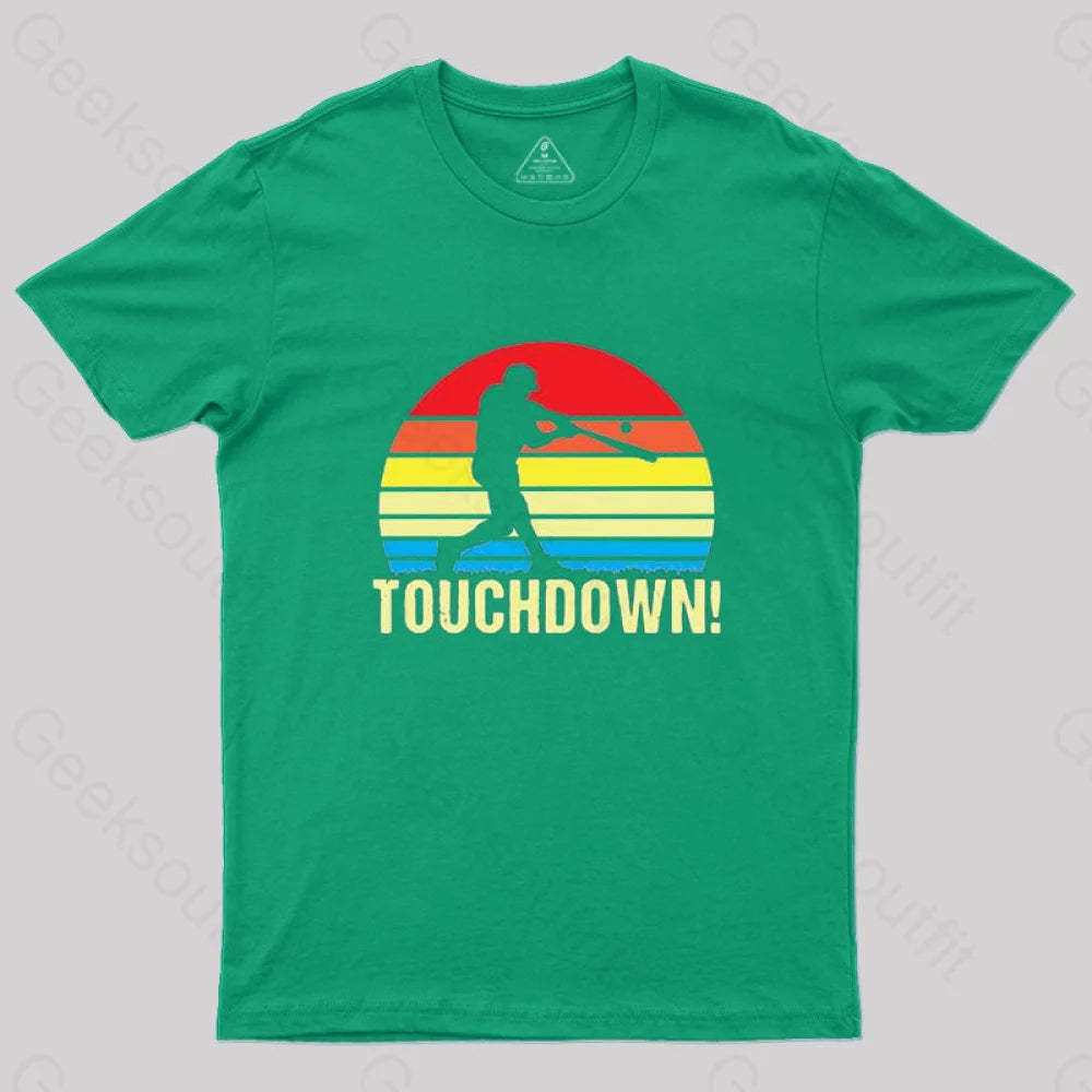 Touchdown Baseball T-Shirt Green / S