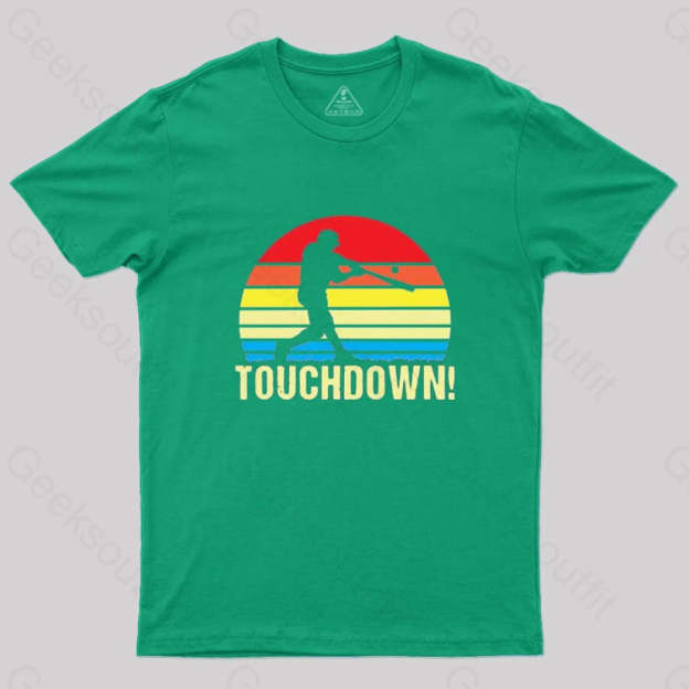 Touchdown Baseball T-Shirt Green / S