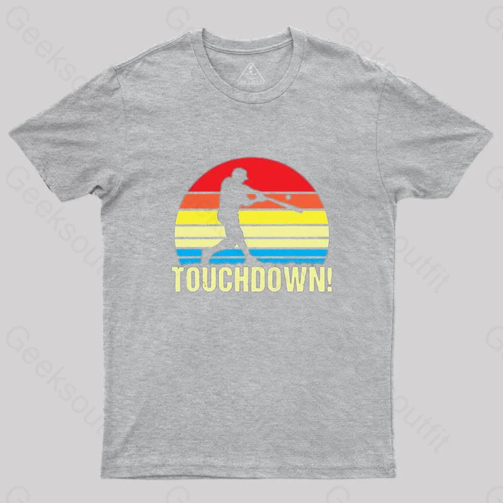 Touchdown Baseball T-Shirt Grey / S