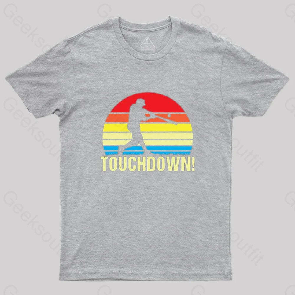 Touchdown Baseball T-Shirt Grey / S