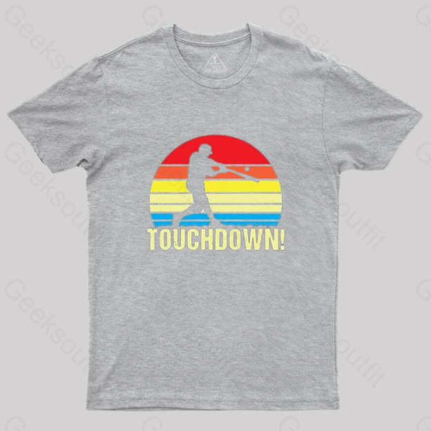 Touchdown Baseball T-Shirt Grey / S