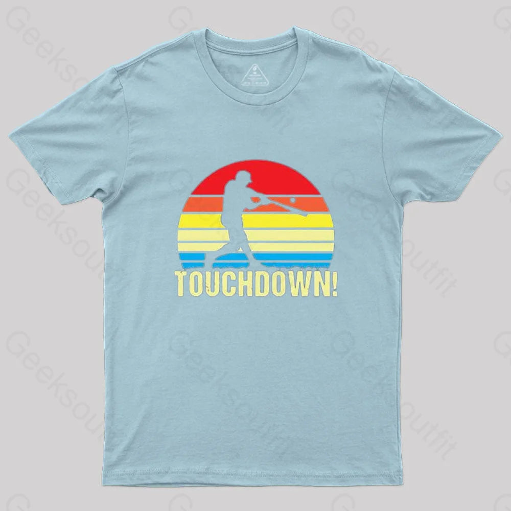 Touchdown Baseball T-Shirt Light Blue / S