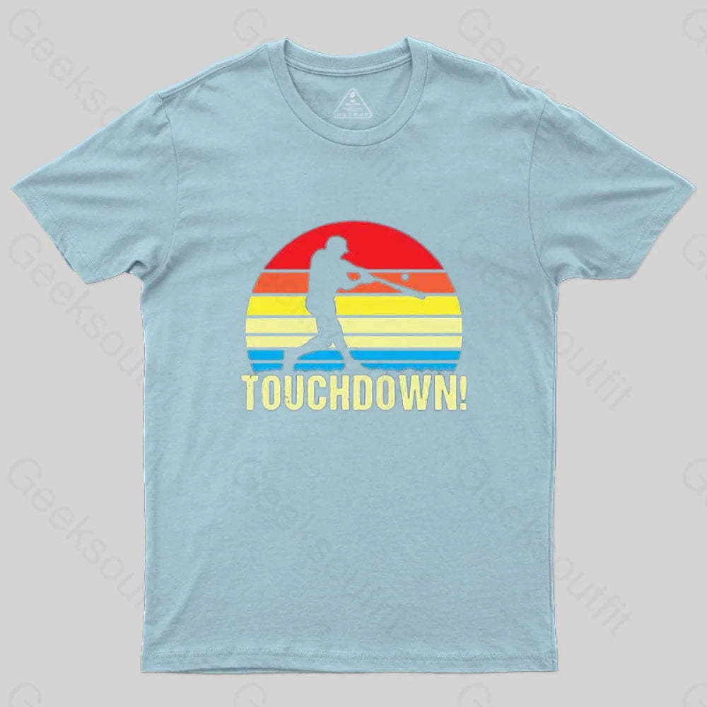 Touchdown Baseball T-Shirt Light Blue / S