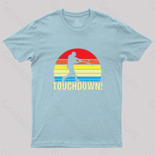 Touchdown Baseball T-Shirt Light Blue / S