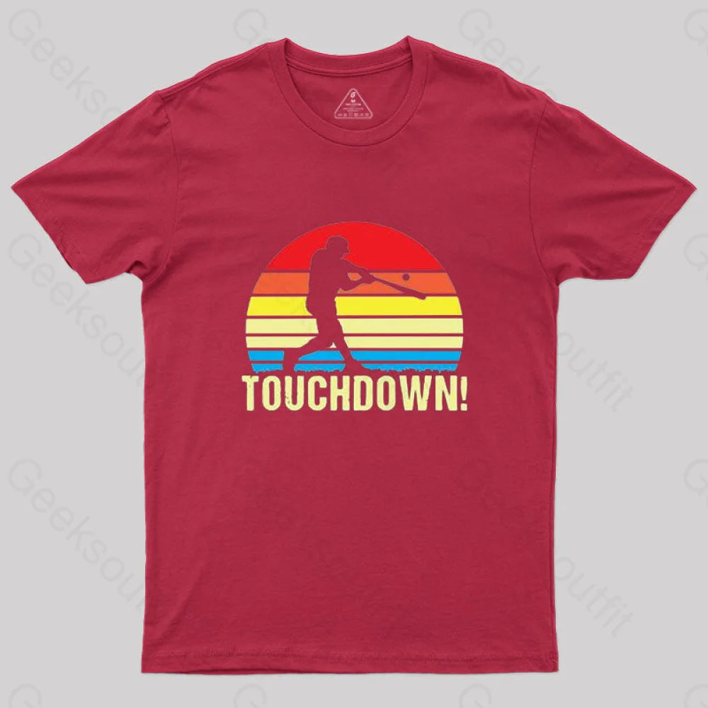Touchdown Baseball T-Shirt Red / S