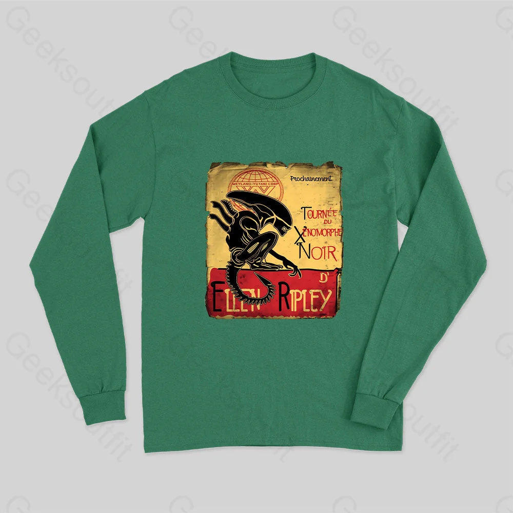 Tournee Du Xenomorphe Doir Long Sleeve T-Shirt Green / S