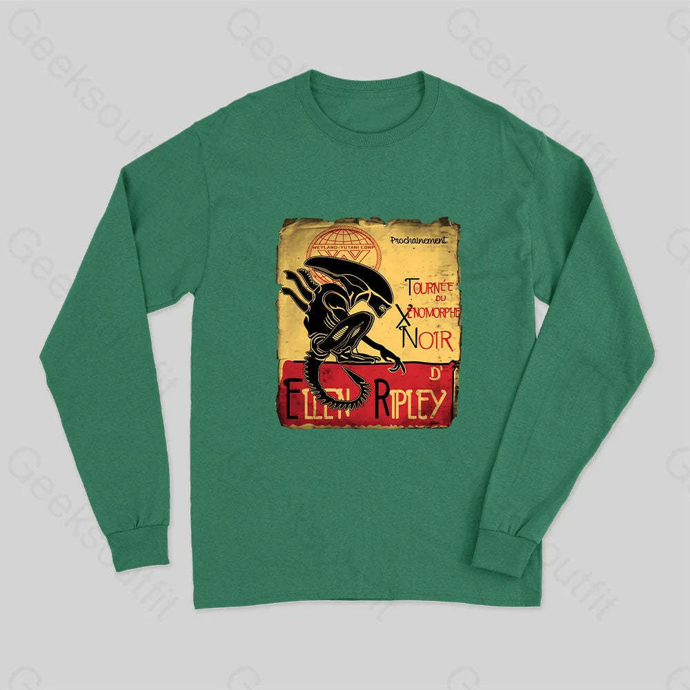Tournee Du Xenomorphe Doir Long Sleeve T-Shirt Green / S