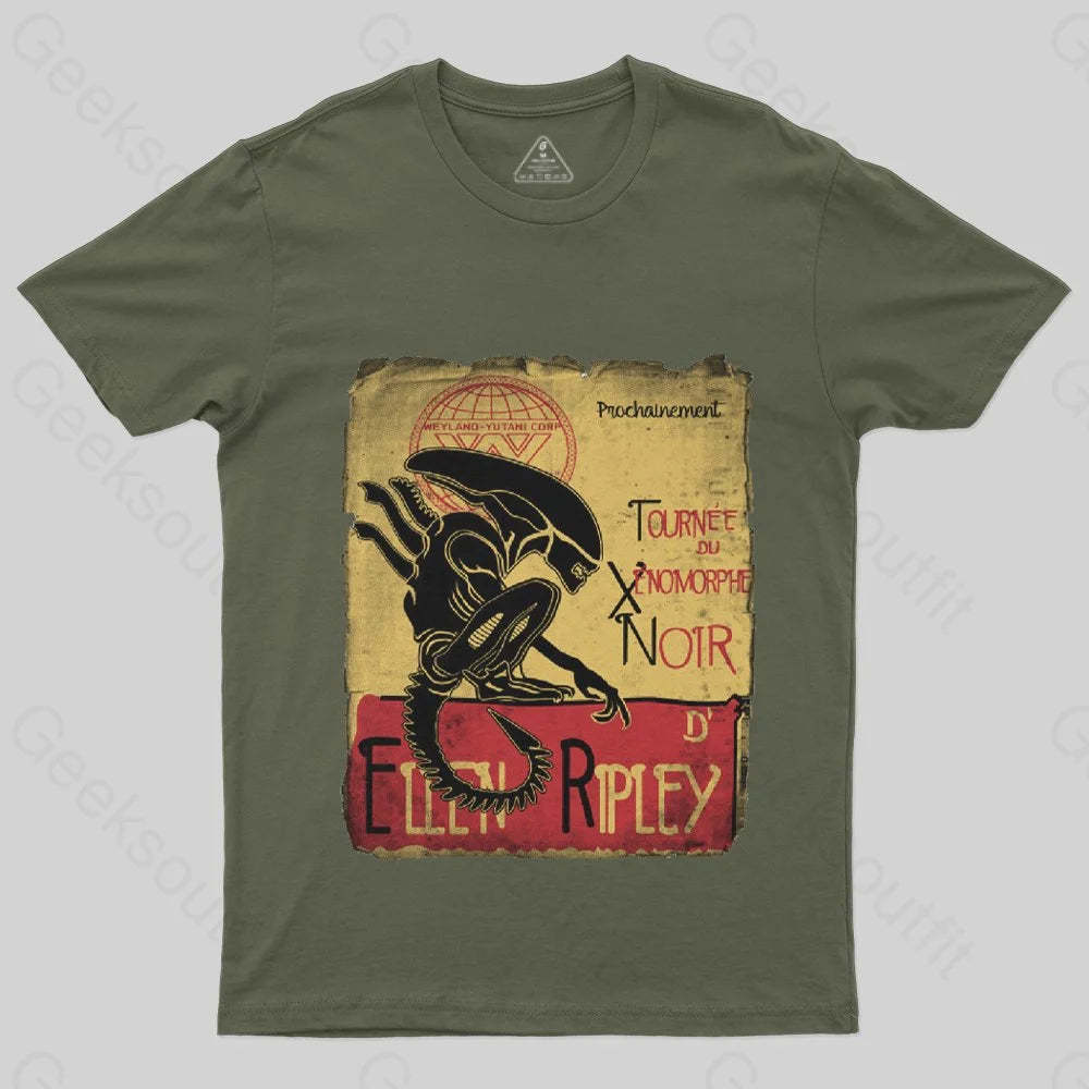 Tournee Du Xenomorphe Doir T-Shirt - Geeksoutfit