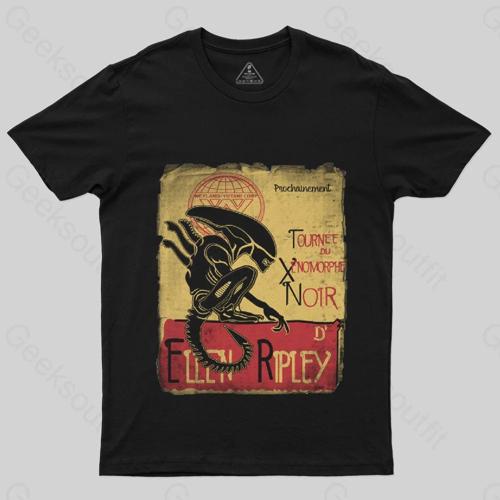 Tournee Du Xenomorphe Doir T-Shirt - Geeksoutfit