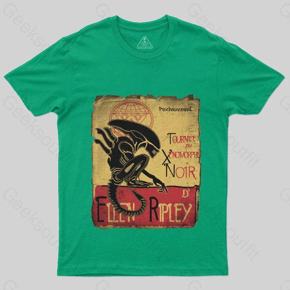 Tournee Du Xenomorphe Doir T-Shirt - Geeksoutfit