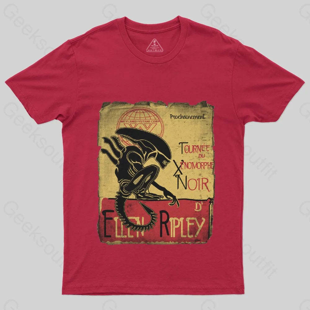 Tournee Du Xenomorphe Doir T-Shirt - Geeksoutfit