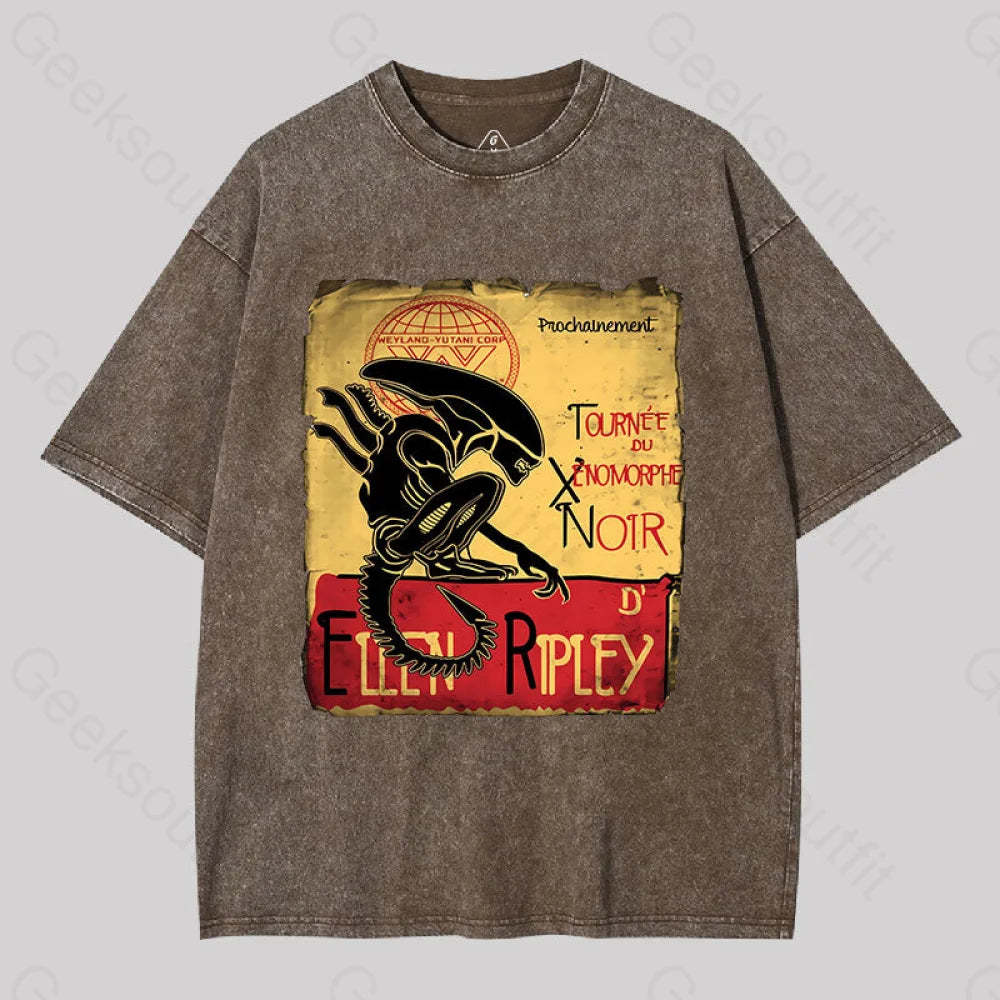 Tournee Du Xenomorphe Doir Washed T-Shirt Coffee / S
