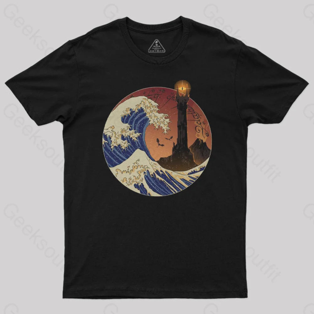 Tower Wave Geek T-Shirt Black / S