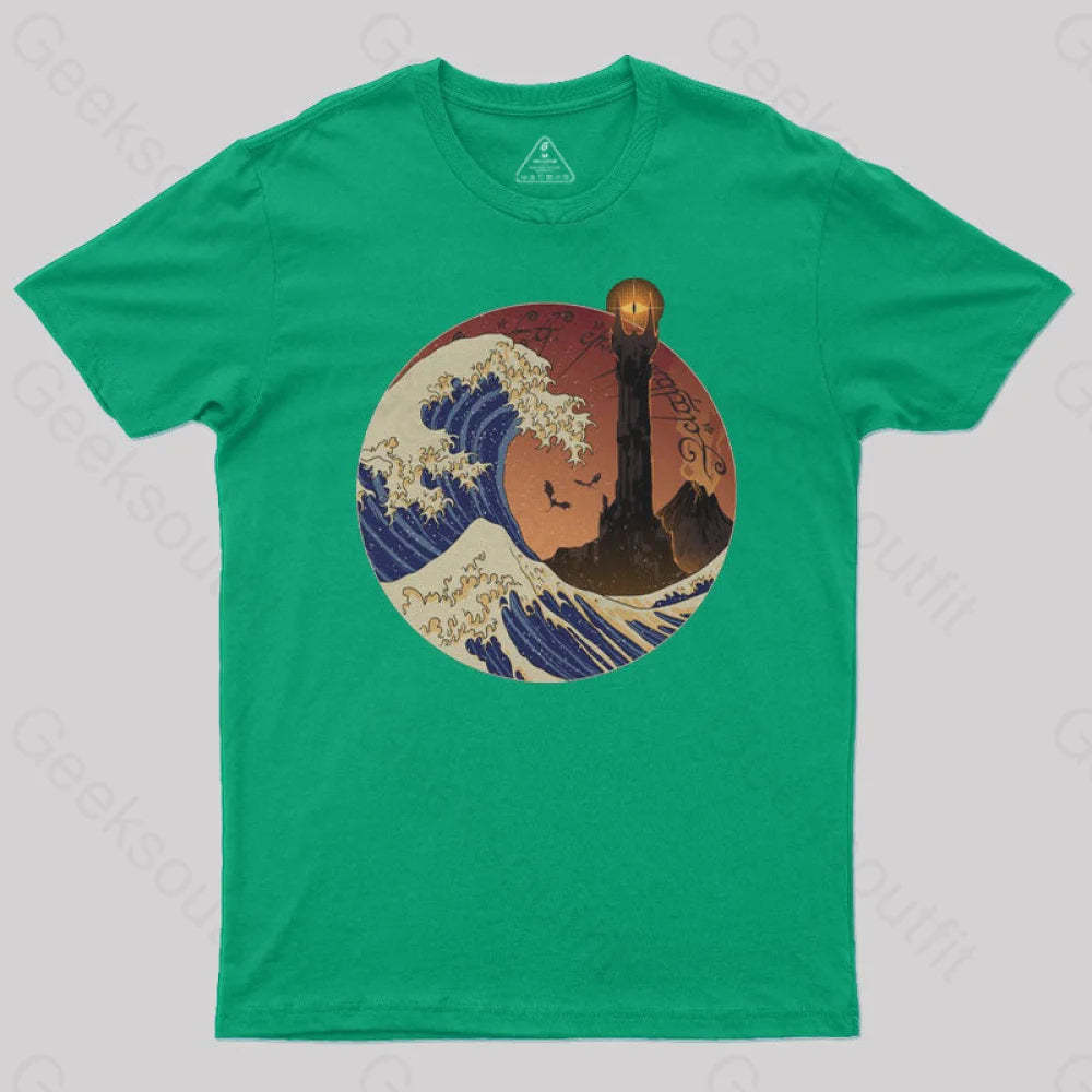 Tower Wave Geek T-Shirt Green / S