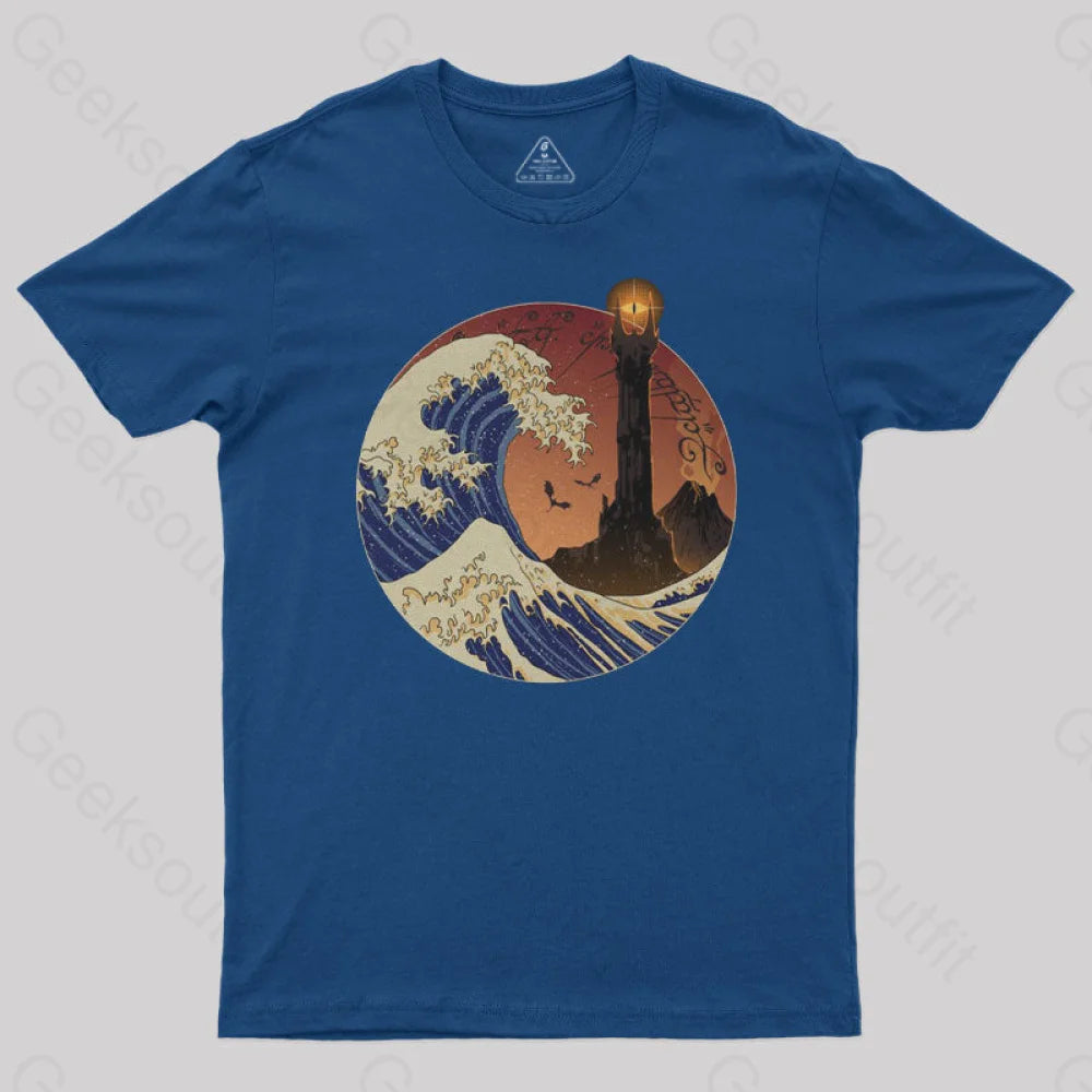 Tower Wave Geek T-Shirt Navy / S