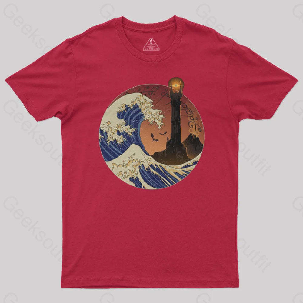 Tower Wave Geek T-Shirt Red / S