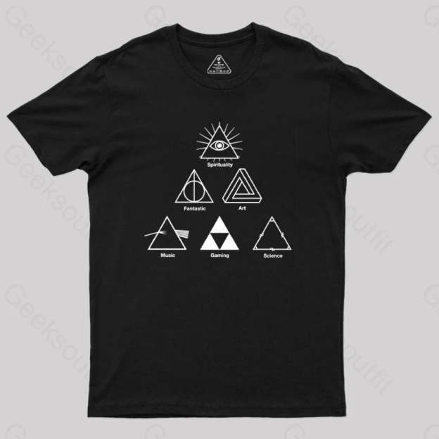 Triangles Geek T-Shirt Black / S