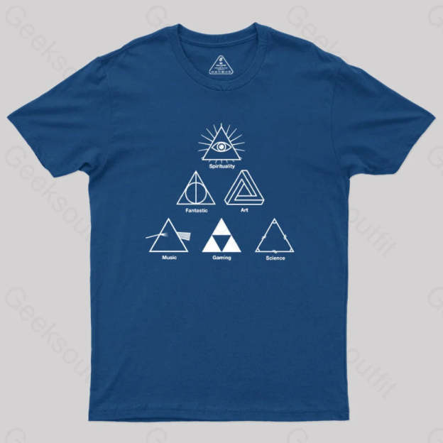 Triangles Geek T-Shirt Navy / S