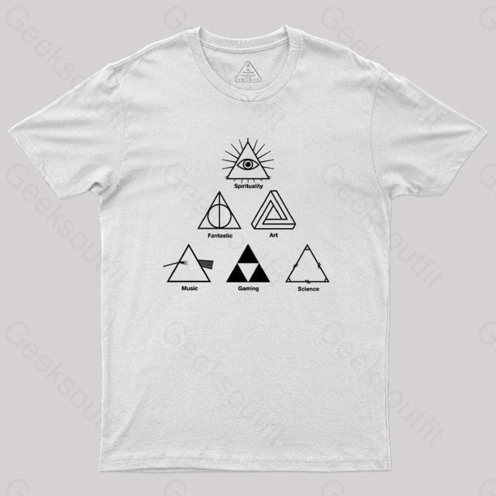 Triangles Geek T-Shirt White / S