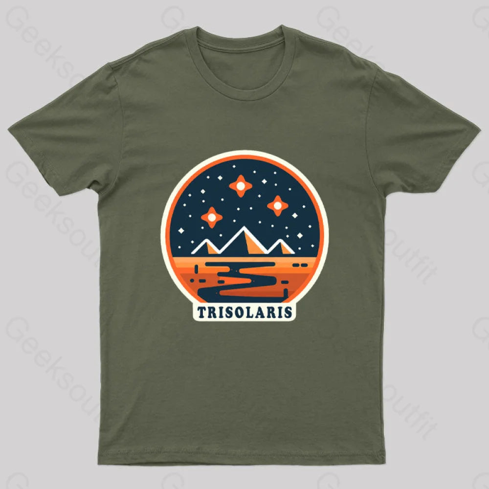 Trisolaris Nerd T-Shirt Army Green / S