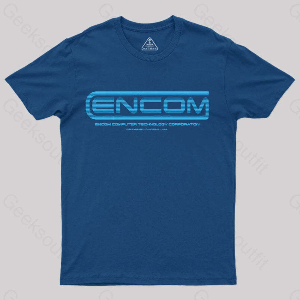 Tron - Encom Summer Sky T-Shirt Navy / S