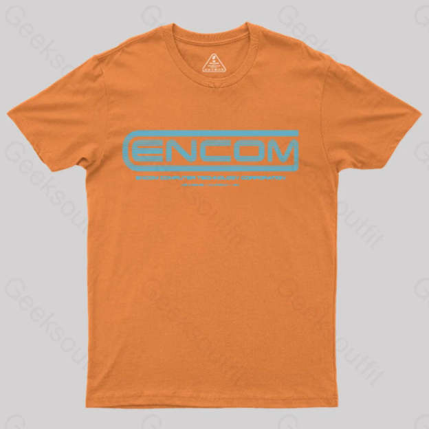 Tron - Encom Summer Sky T-Shirt Orange / S
