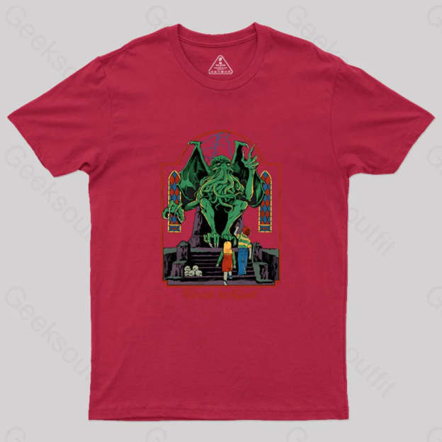 Trust In God Geek T-Shirt Red / S