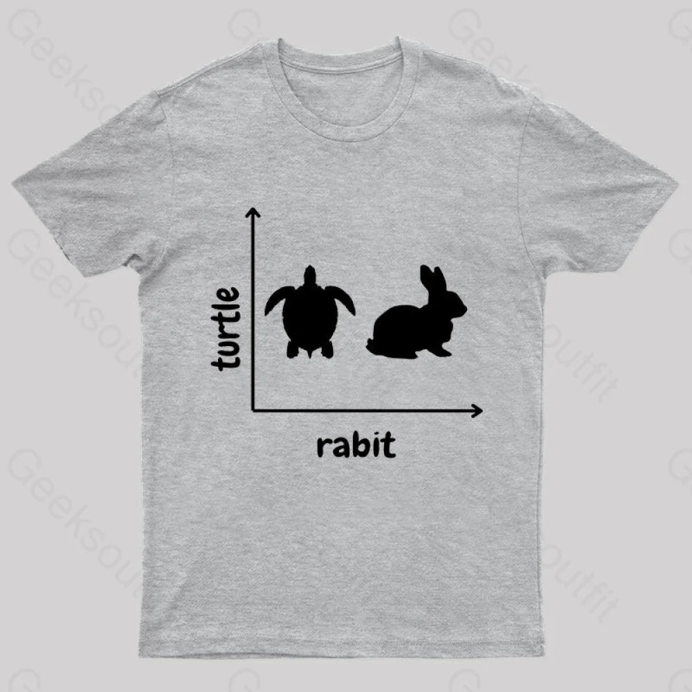 Turtle Rabbit Nerd T-Shirt Grey / S