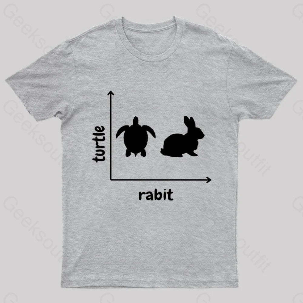 Turtle Rabbit Nerd T-Shirt Grey / S