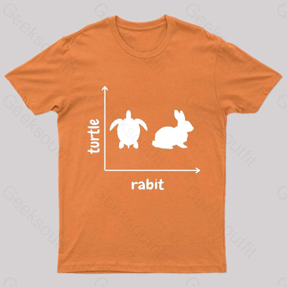 Turtle Rabbit Nerd T-Shirt Orange / S