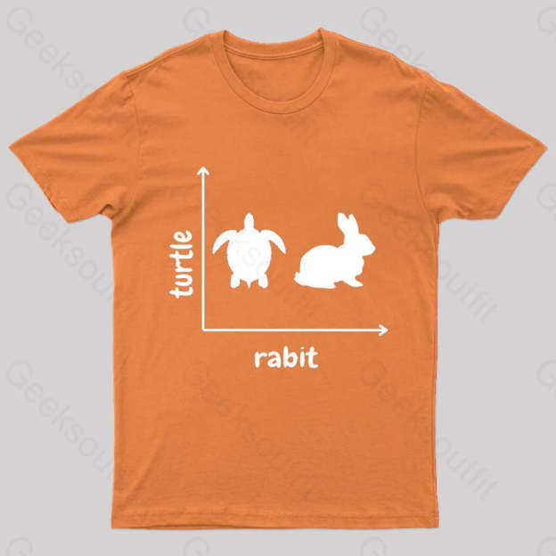 Turtle Rabbit Nerd T-Shirt Orange / S