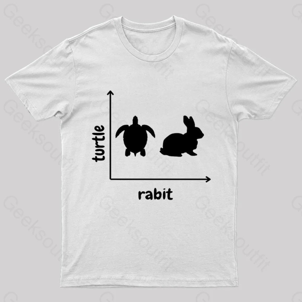 Turtle Rabbit Nerd T-Shirt White / S