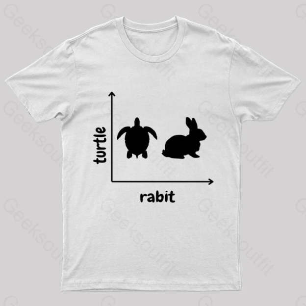 Turtle Rabbit Nerd T-Shirt White / S
