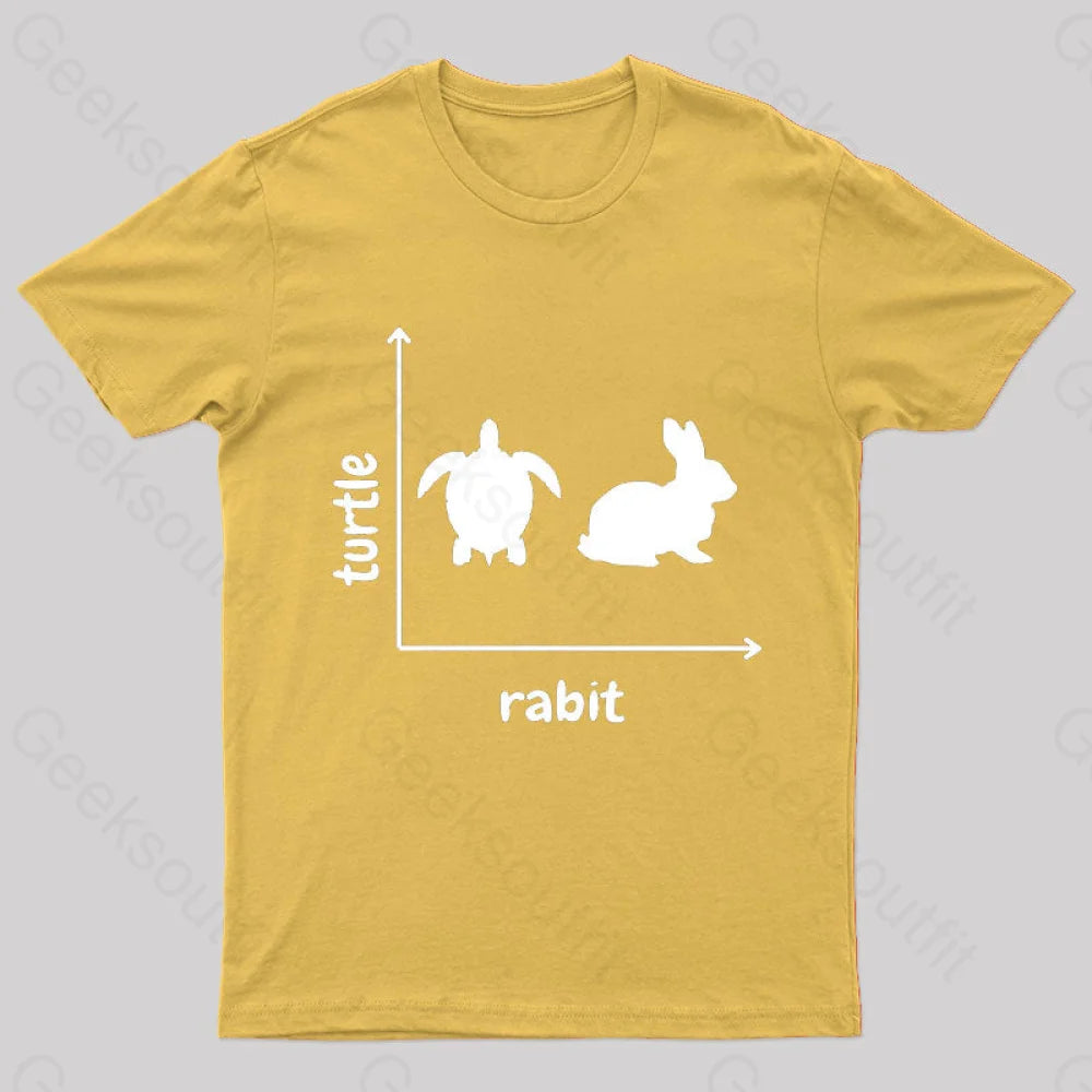Turtle Rabbit Nerd T-Shirt Yellow / S