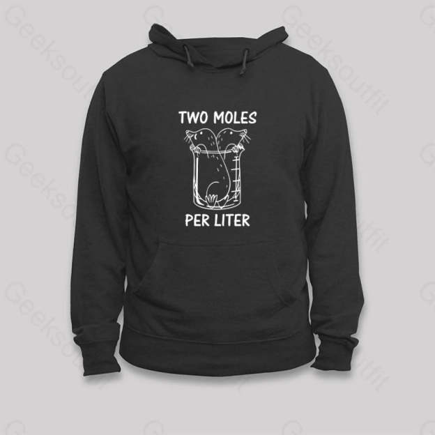 Two Moles Per Liter Hoodie Black / S