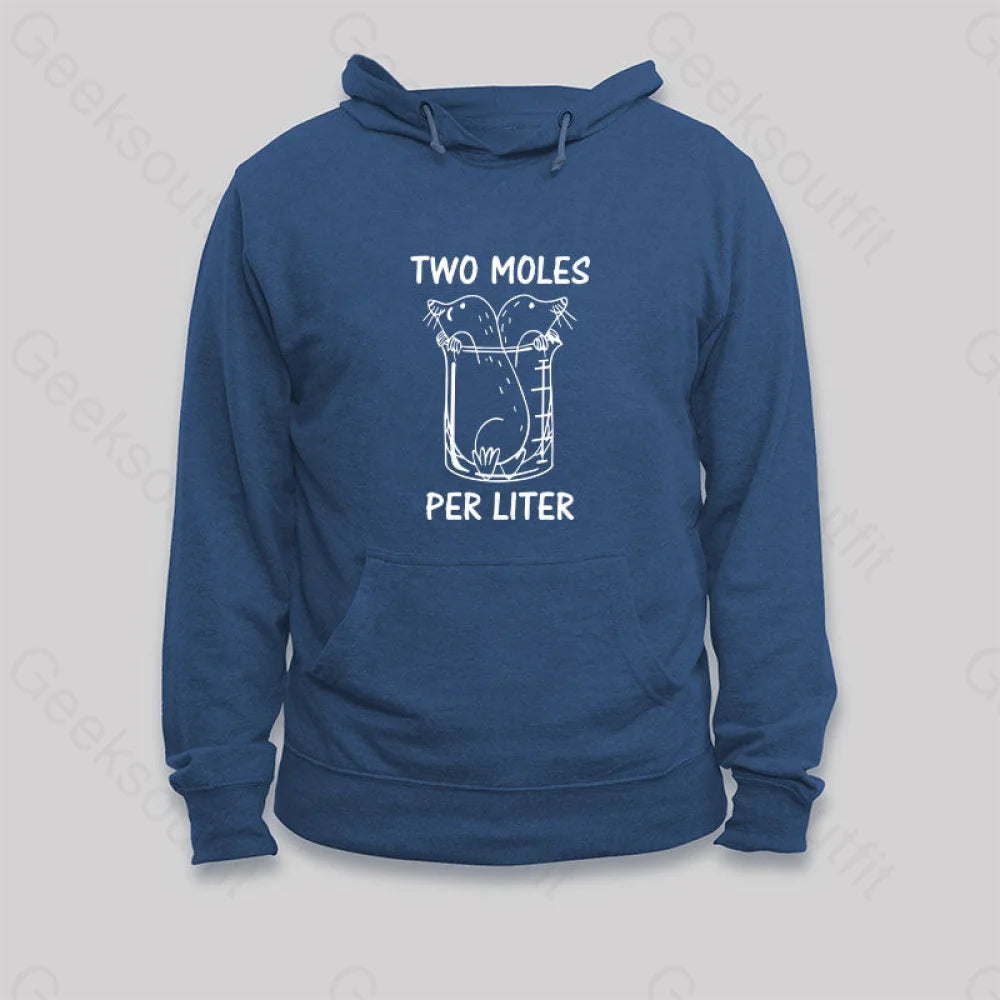 Two Moles Per Liter Hoodie Dark Blue / S