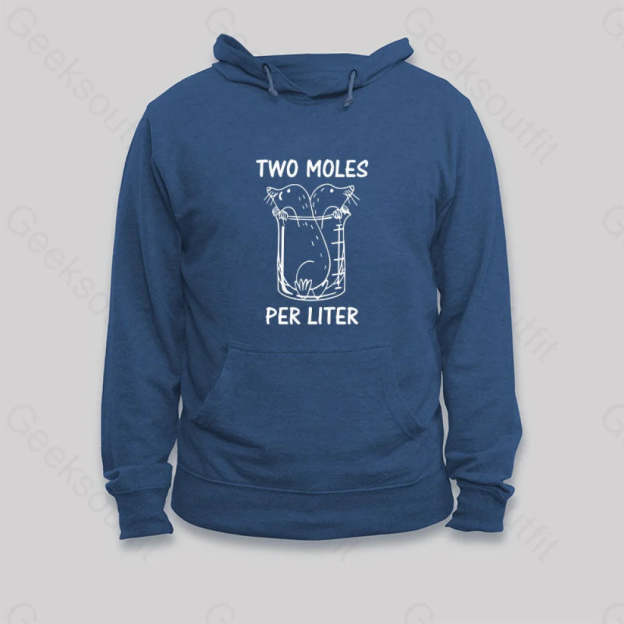 Two Moles Per Liter Hoodie Dark Blue / S