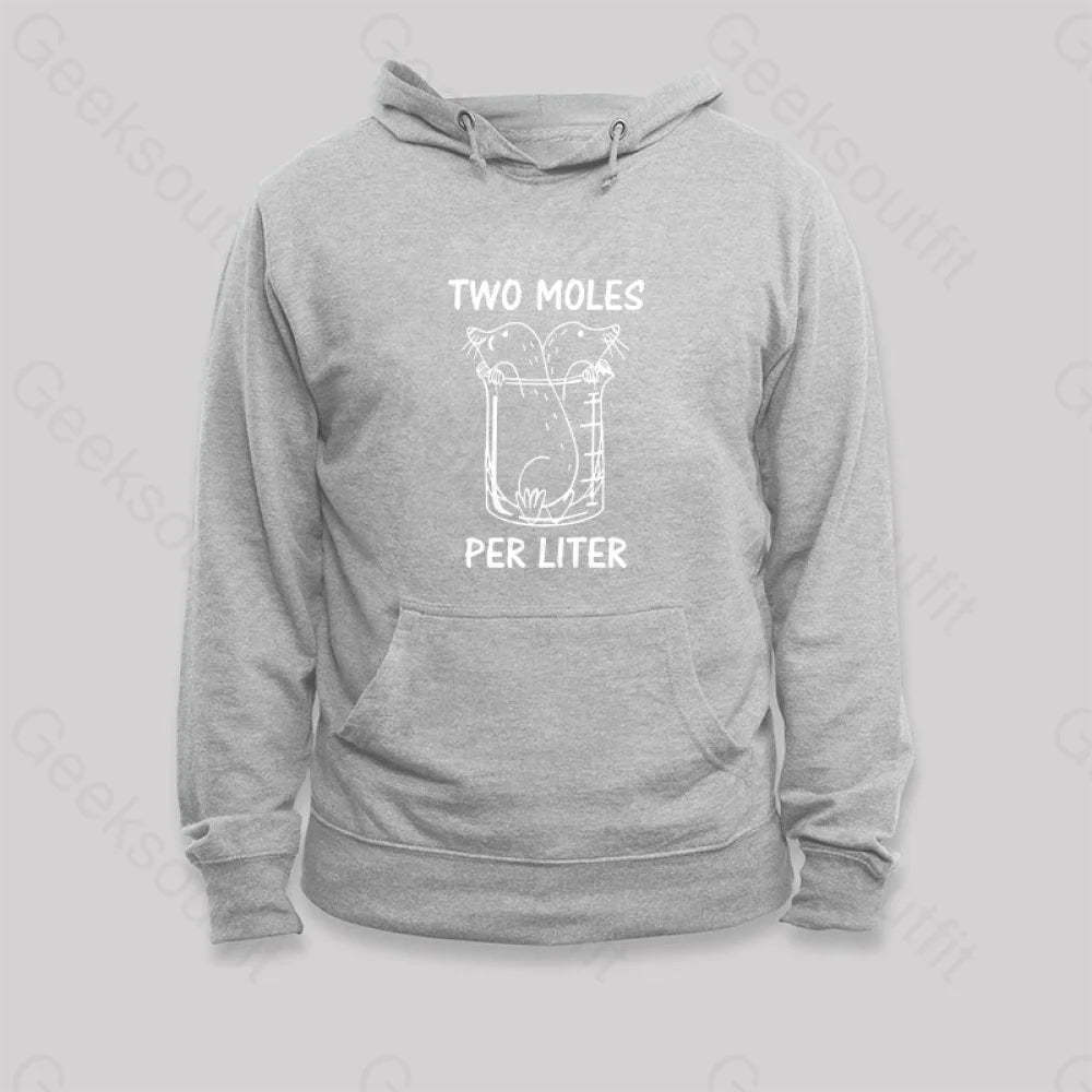 Two Moles Per Liter Hoodie Grey / S