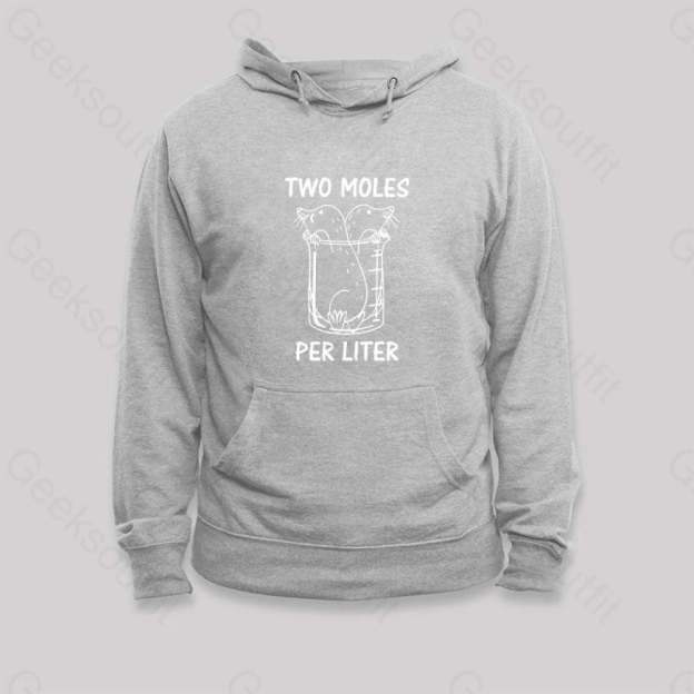 Two Moles Per Liter Hoodie Grey / S
