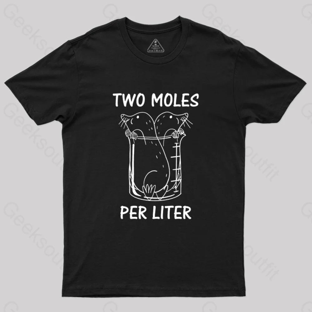 Two Moles Per Liter T-Shirt Black / S