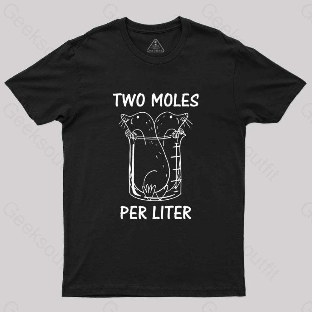 Two Moles Per Liter T-Shirt Black / S