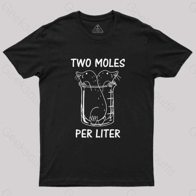 Two Moles Per Liter T-Shirt Black / S