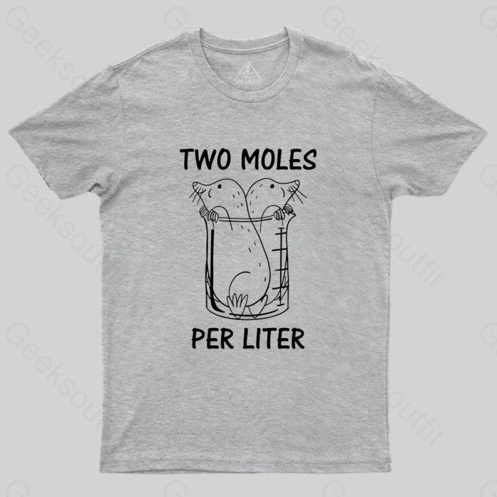 Two Moles Per Liter T-Shirt Grey / S