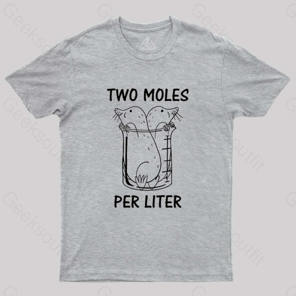 Two Moles Per Liter T-Shirt Grey / S