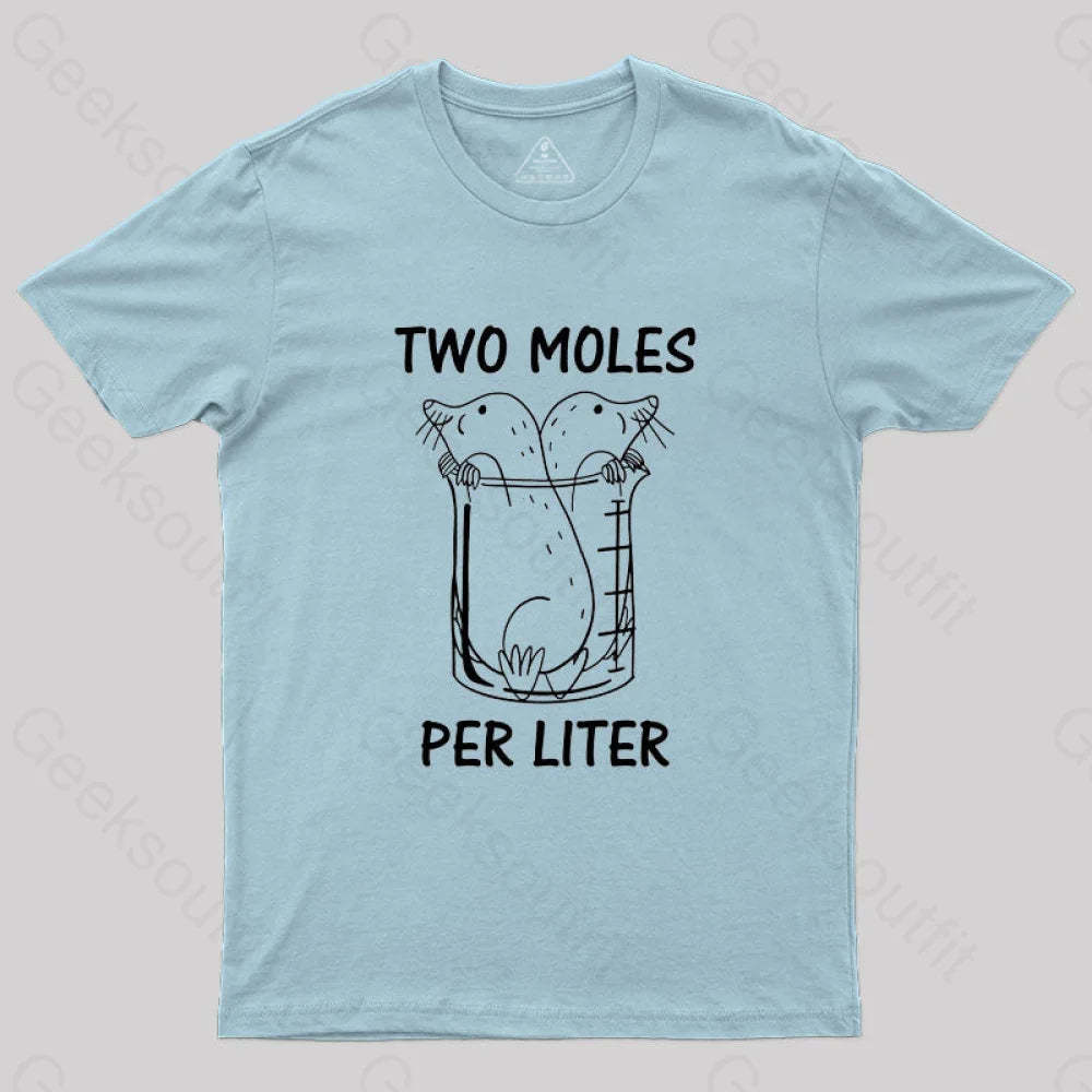 Two Moles Per Liter T-Shirt Light Blue / S